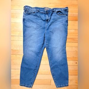 Torrid Pants Womens Plus Size 26R Midfit Super Skinny Super Soft Dark Blue Denim